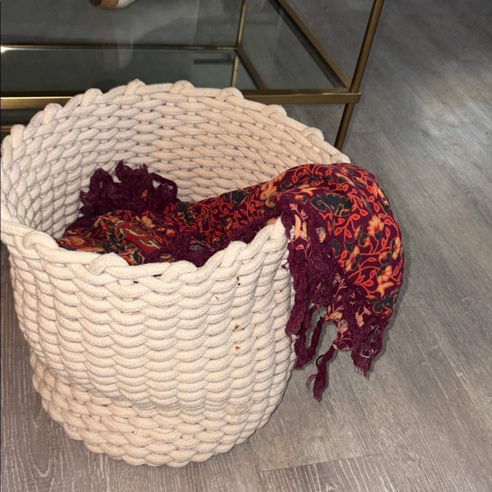 large Cotton 18” Rope Carry All Weave Basket